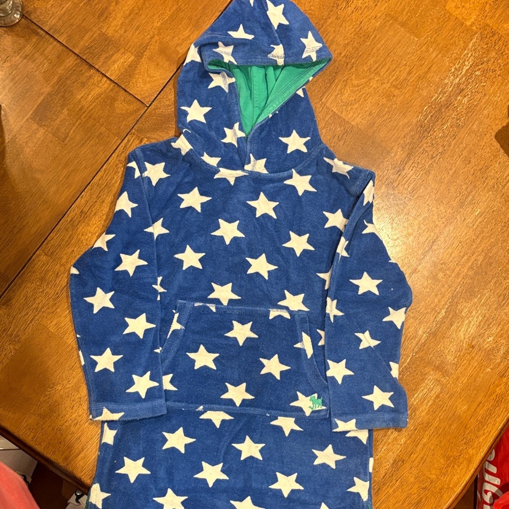 Mini Boden Blue Star Kids Hoodie